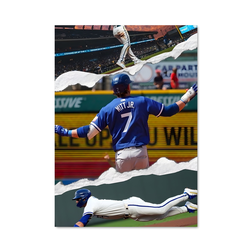 Poster Glissade Vers la Victoire – affiche Baseball